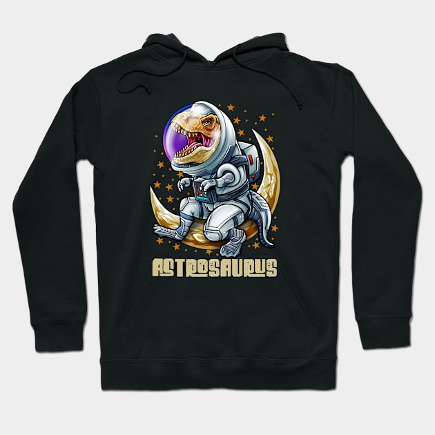 T-Rex Dinosaur Astronaut Hoodie by BDAZ